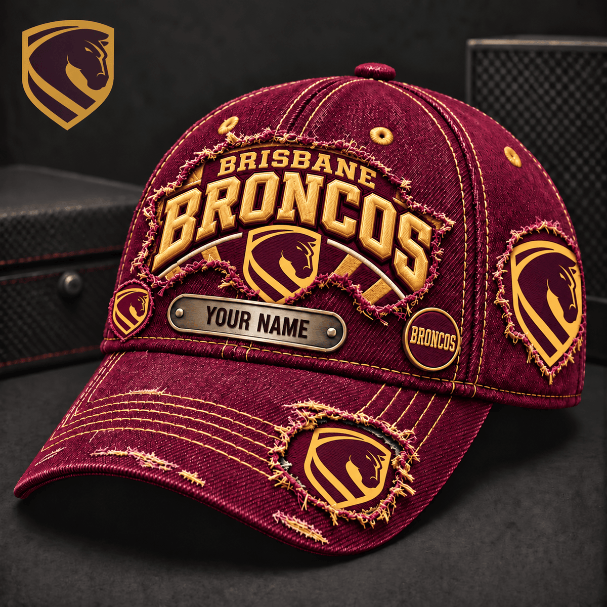 Brisbane Broncos NRL New Cap/Hat Custom Any Name For Fan Gifts