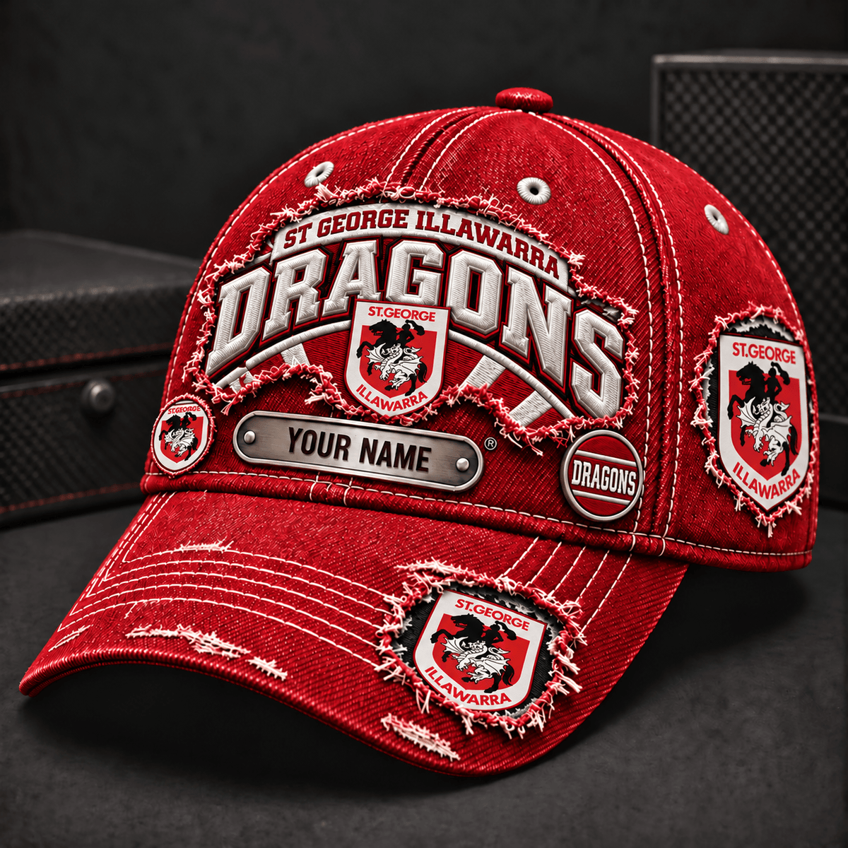 St George Illawarra Dragons NRL New Cap/Hat Custom Any Name For Fan Gifts