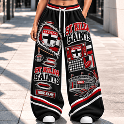St Kilda Saints AFL Special Wide Leg Sweatpants Custom Any Name Gift For Fan