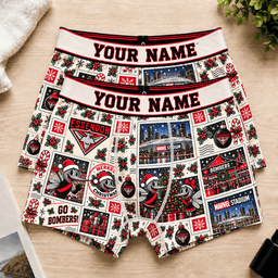 Essendon AFL Men Boxers Christmas Gift Custom Any Name