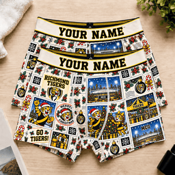 Richmond AFL Men Boxers Christmas Gift Custom Any Name