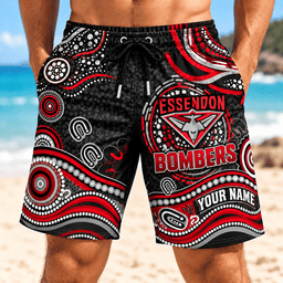 Essendon Bombers AFL New Pattern Men Short Pants Custom Any Name