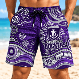 Fremantle Dockers AFL New Pattern Men Short Pants Custom Any Name