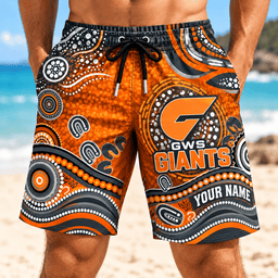 GWS Giants AFL New Pattern Men Short Pants Custom Any Name
