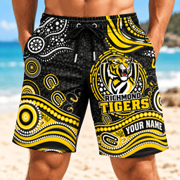 Richmond Tigers AFL New Pattern Men Short Pants Custom Any Name