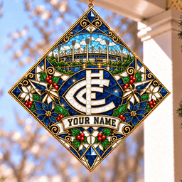Carlton Blues AFL Hanging Suncatcher New Style Custom Any Name For Home Gifts