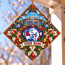 Western Bulldogs AFL Hanging Suncatcher New Style Custom Any Name For Home Gifts