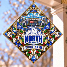 North Melbourne Kangaroos AFL Hanging Suncatcher New Style Custom Any Name For Home Gifts