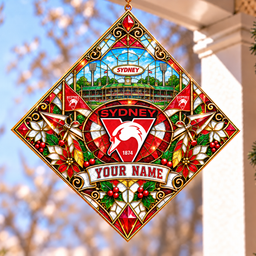 Sydney Swans AFL Hanging Suncatcher New Style Custom Any Name For Home Gifts