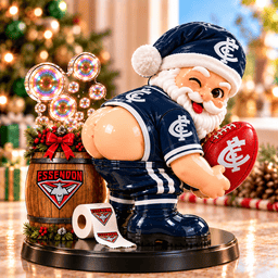 AFL Santa Clause Funny Acrylic Block Plaque| Choose Team You Love & Hate
