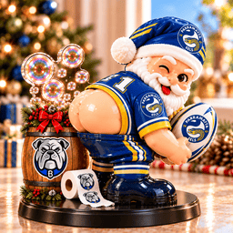 NRL Funny Santa Clause Acrylic Block Plaque| Choose Team You Love & Hate