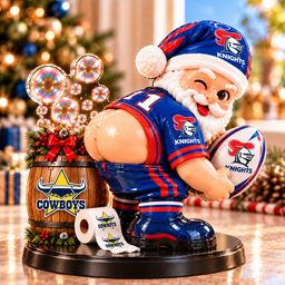 NRL Funny Santa Clause Acrylic Block Plaque| Choose Team You Love & Hate
