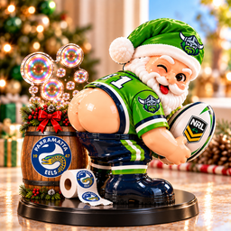 NRL Funny Santa Clause Acrylic Block Plaque| Choose Team You Love & Hate