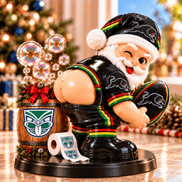 NRL Funny Santa Clause Acrylic Block Plaque| Choose Team You Love & Hate