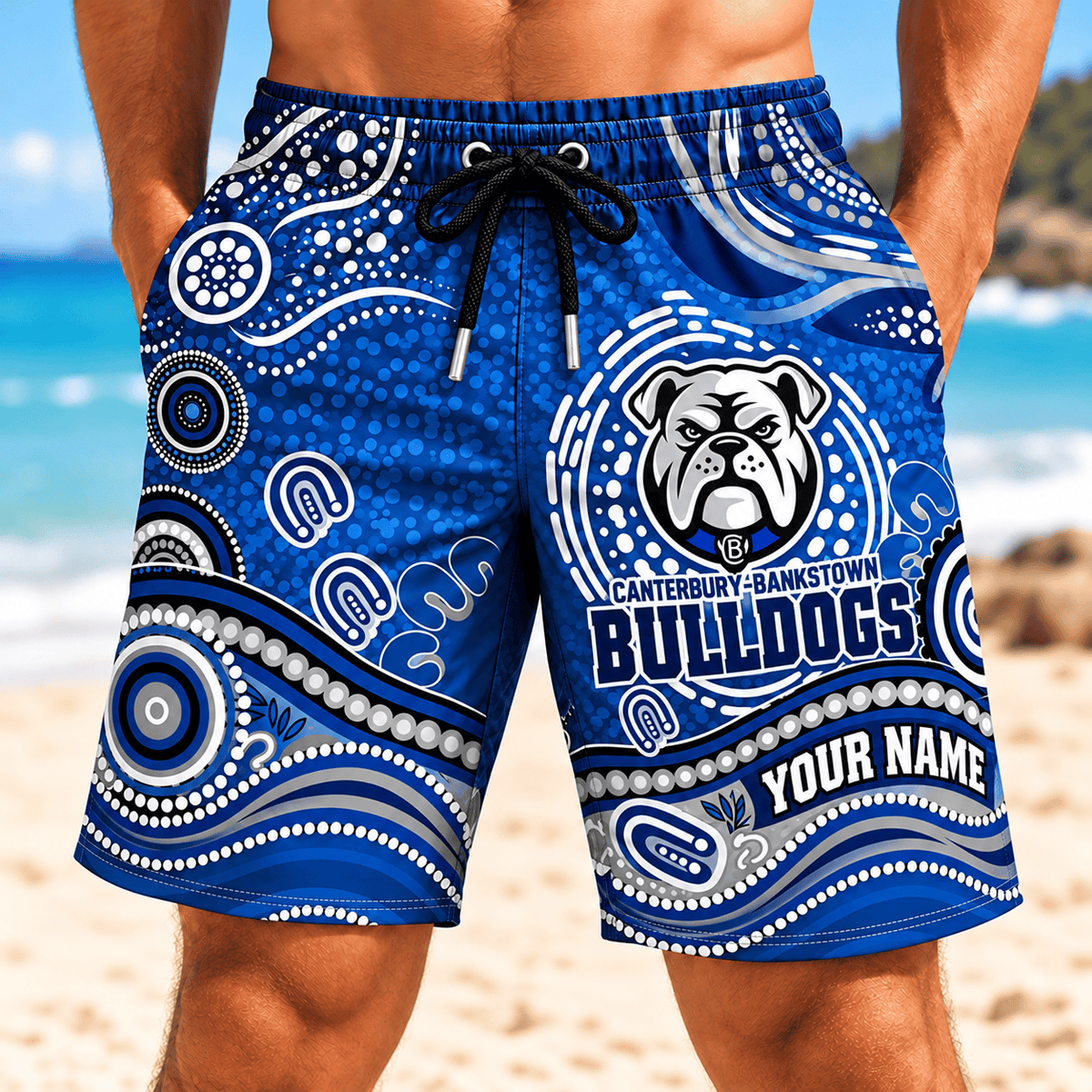 Canterbury-Bankstown Bulldogs NRL Special Pattern Men Short Pants Custom Any Name Gift For Fan