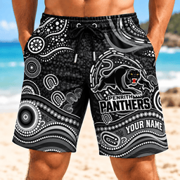 Penrith Panthers NRL Special Pattern Men Short Pants Custom Any Name Gift For Fan