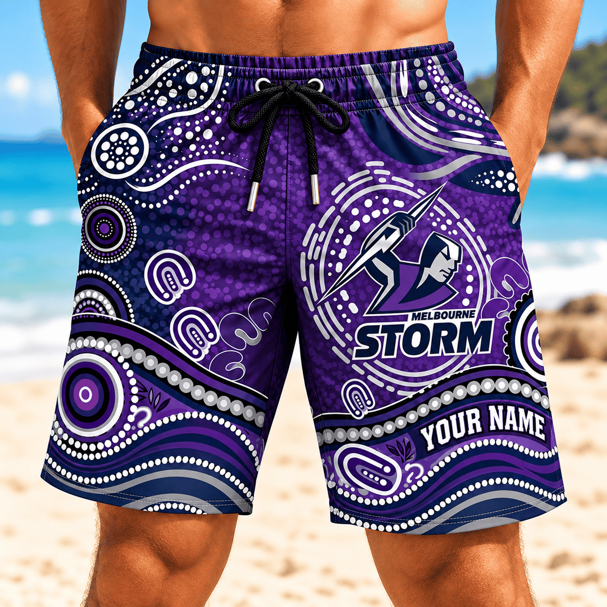 Melbourne Storm NRL Special Pattern Men Short Pants Custom Any Name Gift For Fan