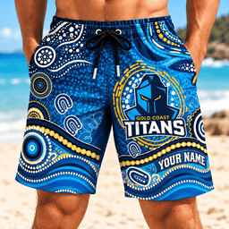 Gold Coast Titans NRL Special Pattern Men Short Pants Custom Any Name Gift For Fan