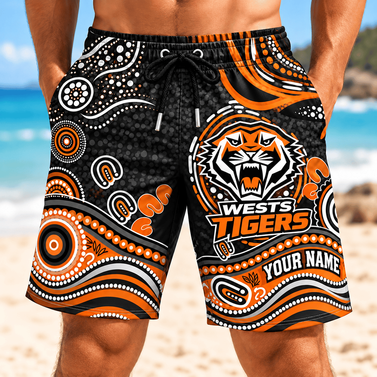 Wests Tigers NRL Special Pattern Men Short Pants Custom Any Name Gift For Fan