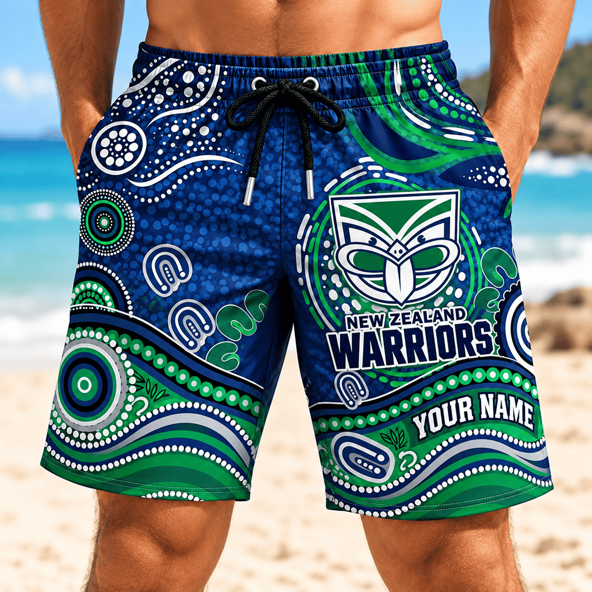 New Zealand Warriors NRL Special Pattern Men Short Pants Custom Any Name Gift For Fan