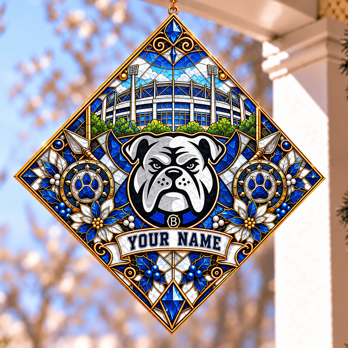 Canterbury-Bankstown Bulldogs NRL Special Hanging Suncatcher For Home Decor Custom Any Name