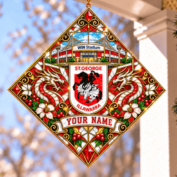 St George Illawarra Dragons NRL Special Hanging Suncatcher For Home Decor Custom Any Name