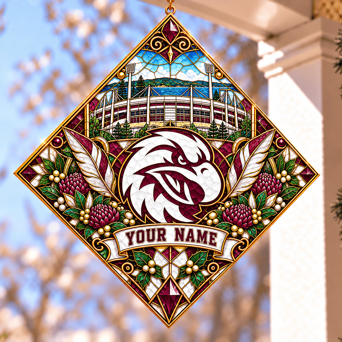 Manly Warringah Sea Eagles NRL Special Hanging Suncatcher For Home Decor Custom Any Name