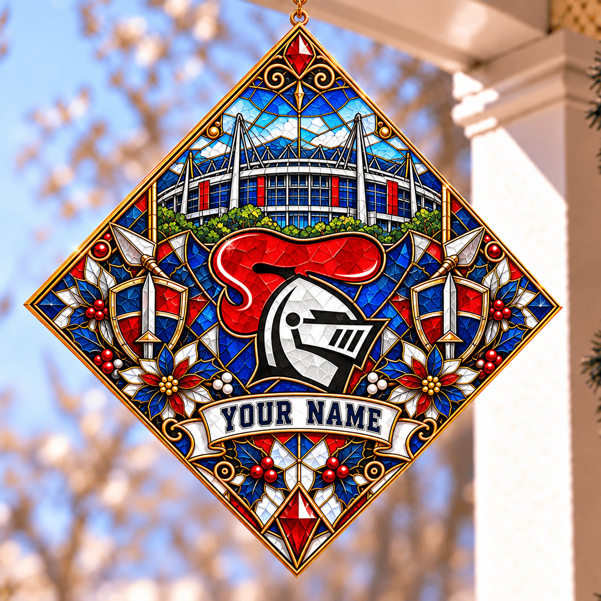 Newcastle Knights NRL Special Hanging Suncatcher For Home Decor Custom Any Name