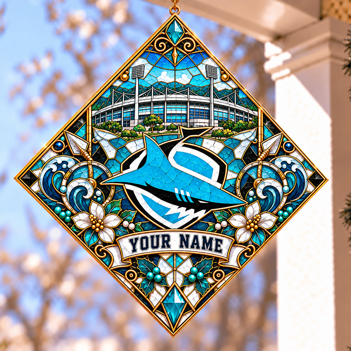 Cronulla-Sutherland Sharks NRL Special Hanging Suncatcher For Home Decor Custom Any Name