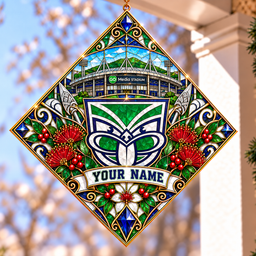 New Zealand Warriors NRL Special Hanging Suncatcher For Home Decor Custom Any Name