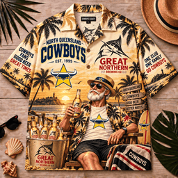 North Queensland Cowboys NRL x Great Norher Beer Hawaiian Shirt Special Gifts