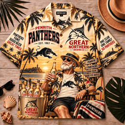 Penrith Panthers NRL x Great Norher Beer Hawaiian Shirt Special Gifts