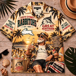 South Sydney Rabbitohs NRL x Great Norher Beer Hawaiian Shirt Special Gifts