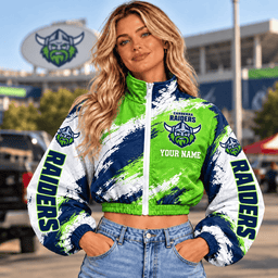 Canberra Raiders NRL Team Woman Short Zip Jacket New Style Custom Any Name