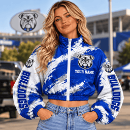 Bulldogs NRL Team Woman Short Zip Jacket New Style Custom Any Name