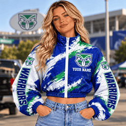 Warriors NRL Team Woman Short Zip Jacket New Style Custom Any Name