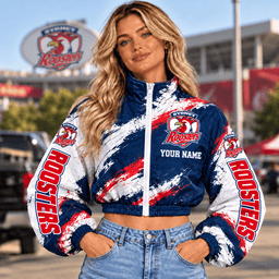 Sydney Roosters NRL Team Woman Short Zip Jacket New Style Custom Any Name
