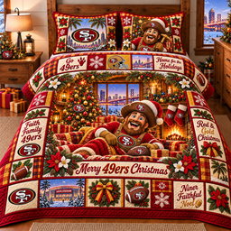 San Francisco 49ers NFL Special Christmas Bedding Set Gift For Fan