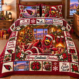 Arizona Cardinals NFL Special Christmas Bedding Set Gift For Fan