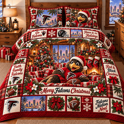 Atlanta Falcons NFL Special Christmas Bedding Set Gift For Fan