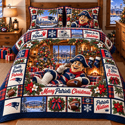 New England Patriots NFL Special Christmas Bedding Set Gift For Fan
