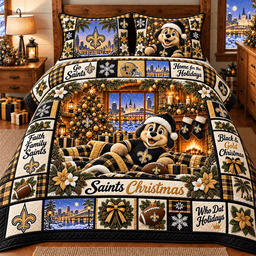 New Orleans Saints NFL Special Christmas Bedding Set Gift For Fan