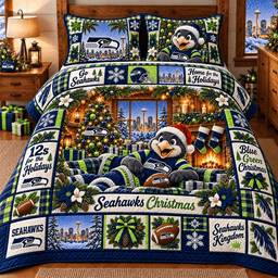 Seattle Seahawks NFL Special Christmas Bedding Set Gift For Fan