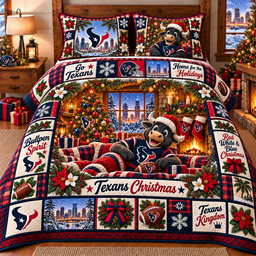 Houston Texans NFL Special Christmas Bedding Set Gift For Fan