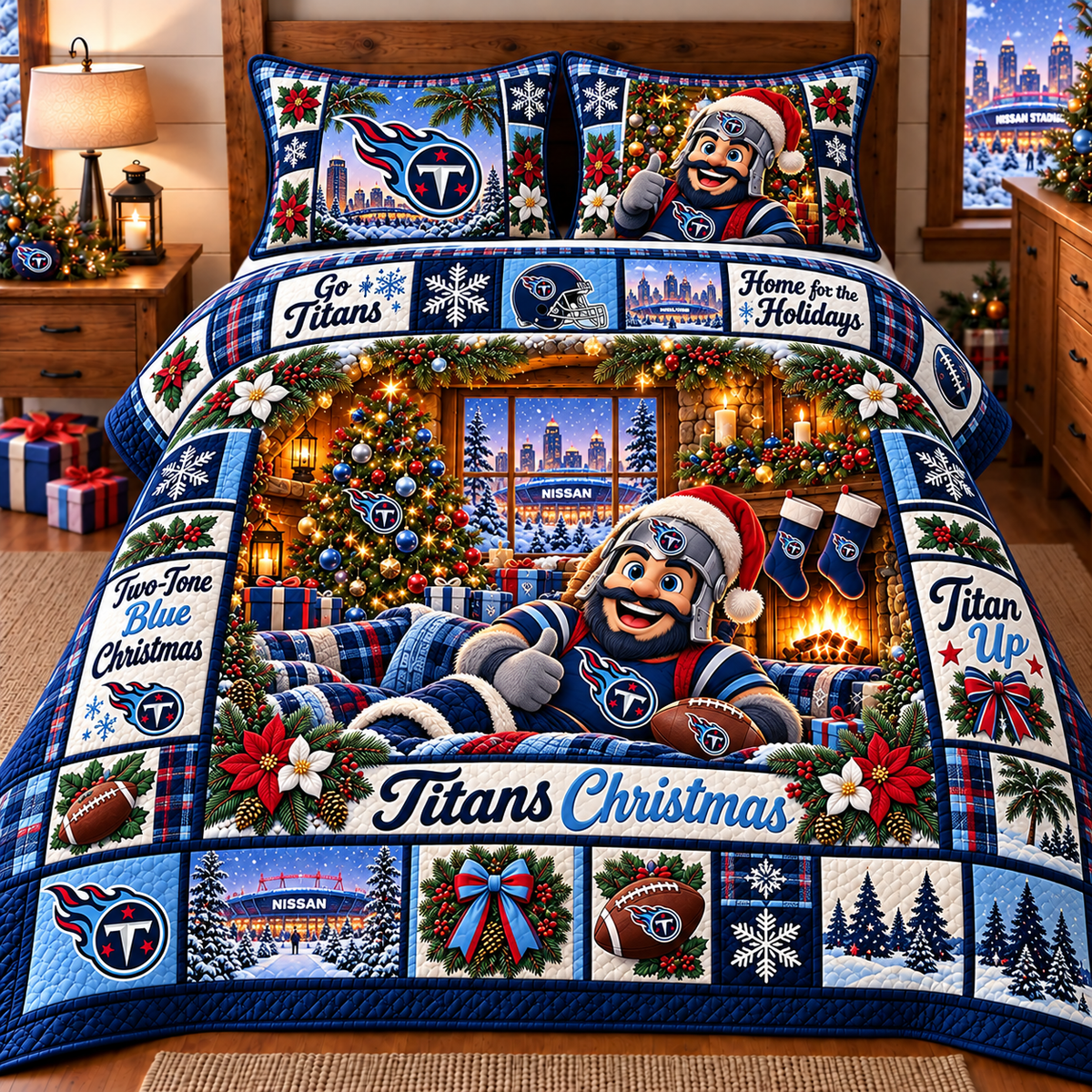 Tennessee Titans NFL Special Christmas Bedding Set Gift For Fan