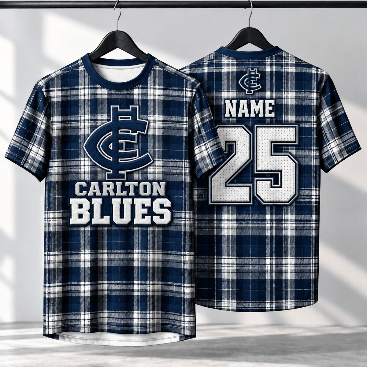 Carlton Blues AFL Special T-shirt Custom Any Name & Number Gift For Fan