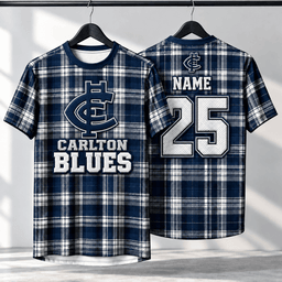 Carlton Blues AFL Special T-shirt Custom Any Name & Number Gift For Fan
