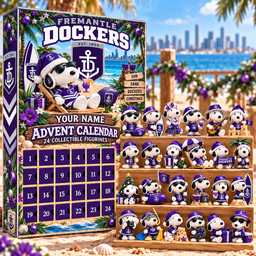 Fremantle Dockers AFL Team x Snoopy Advent Calendar Box Custom Any Name Gifts