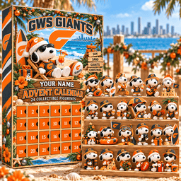 GWS Giants AFL Team x Snoopy Advent Calendar Box Custom Any Name Gifts