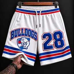 Western Bulldogs AFL New White Short Pants Custom Any Number Gifts